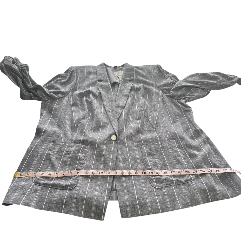 Lane Bryant NWT The Bryant Blazer Pinstripe Gray Plus Size 24 Career Business - Picture 14 of 16